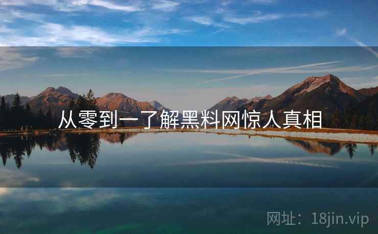 从零到一了解黑料网惊人真相