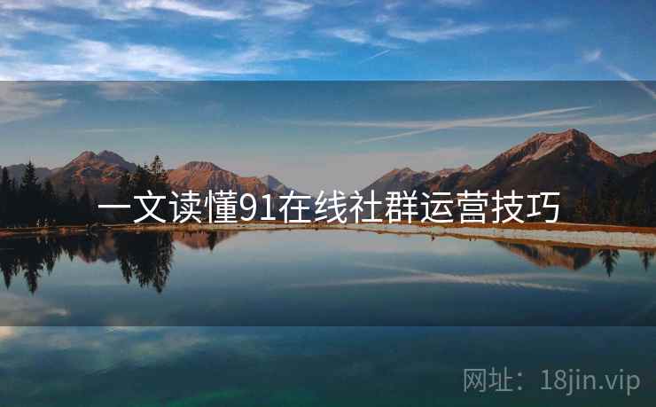一文读懂91在线社群运营技巧